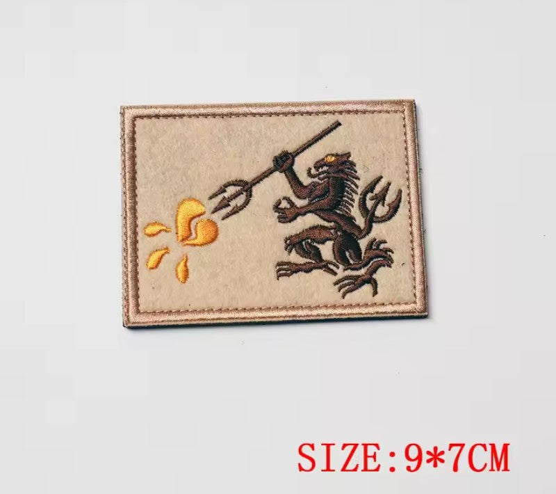 Patch Tattica "Devil & Broken Heart" – Design Ricamato