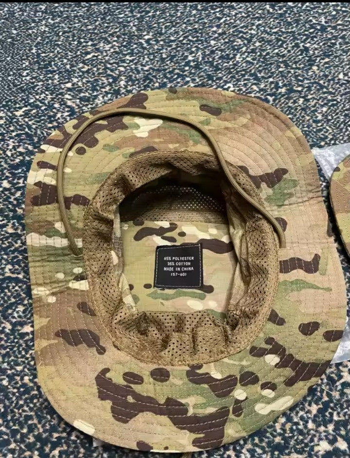Tactical Boonie Hat - Multicam Camouflage Mesh Sun Cap