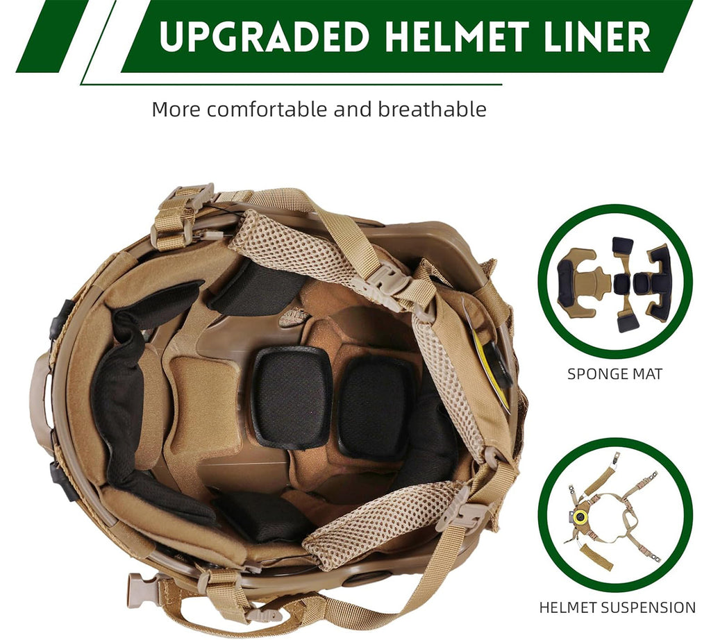 Casco Tattico "Fast" con Copertura e Sistema di Regolazione Avanzato
Descrizione: