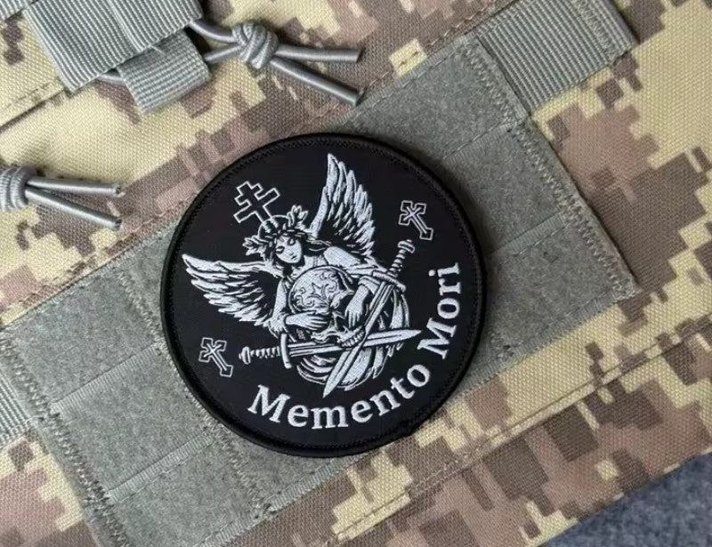 Patch Tattica Memento Mori - Velcro Backing - 8cm