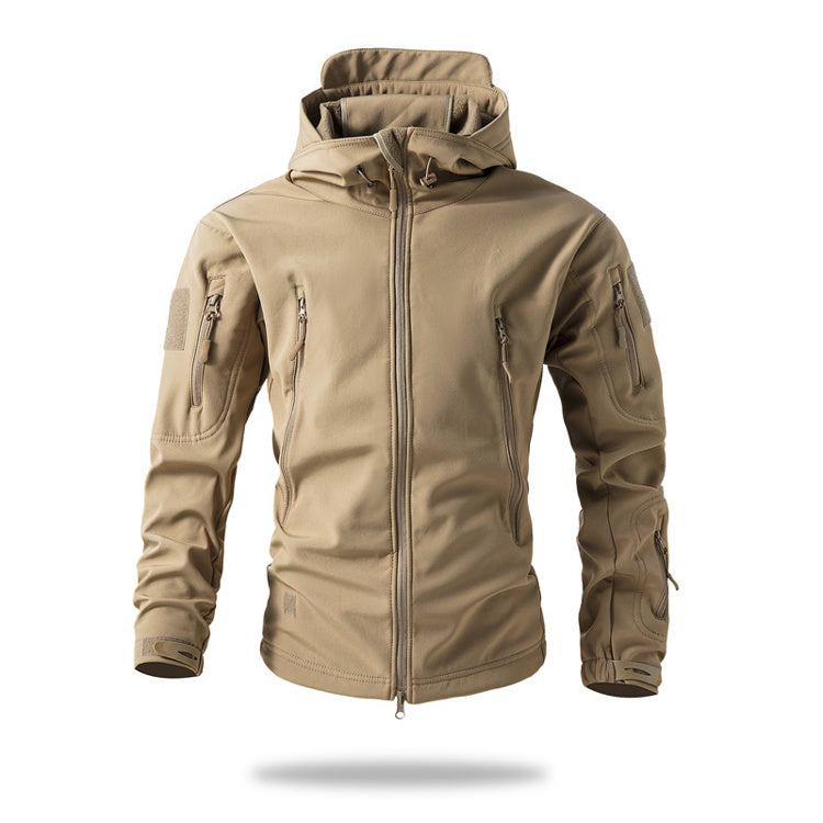 Giacca Tattica Softshell Combat con Cappuccio – Serie All-Weather Tactical