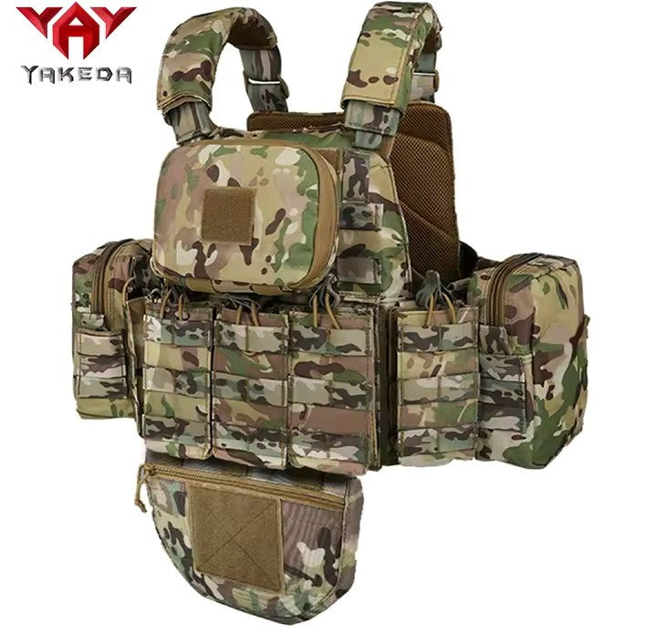 Yakeda® Gilet Tattico Modulare Multitasca – Plate Carrier Regolabile ad Alte Prestazioni