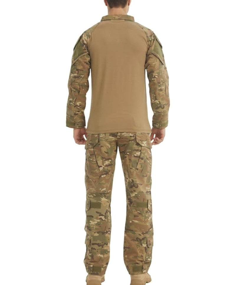 Completo Tattico Professionale – Maglia Combat Shirt e Pantaloni Mimetici Multicam