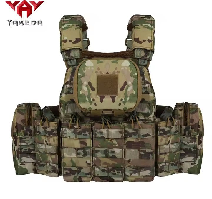 Yakeda® Gilet Tattico Modulare Multitasca – Plate Carrier Regolabile ad Alte Prestazioni