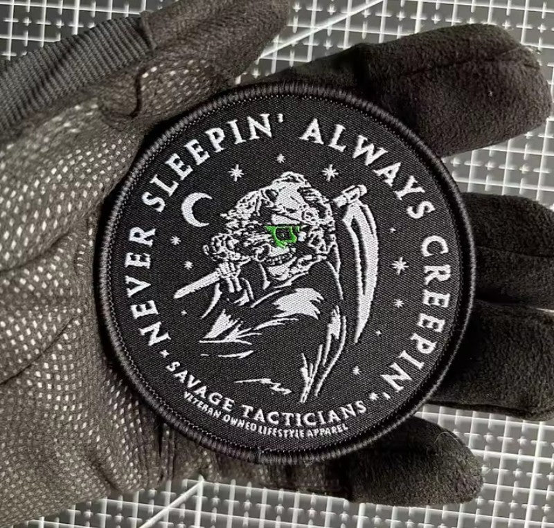 Patch Tattica "Never Sleepin' Always Creepin'" - Edizione Savage Tacticians