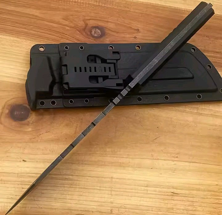 Coltello Tattico da Sopravvivenza Bushcraft con Fodero Rigido Kydex-Style