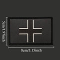 Patch Tattica "Iron Cross" – Profilo Minimalista Nero/Grigio