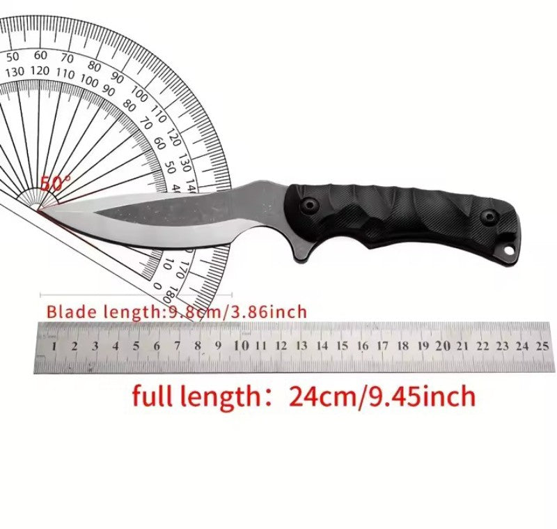 Coltello Tattico a Lama Fissa – 24 cm – Design Ergonomico e Fodero Incluso