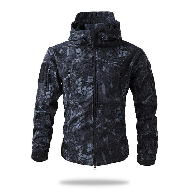 Giacca Tattica Softshell Combat con Cappuccio – Serie All-Weather Tactical